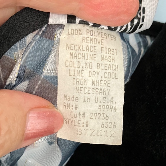 VTG R&M Richards By Karen Kwong Sheer Black White Floral Open Front Duster Y2K - Picture 5 of 8